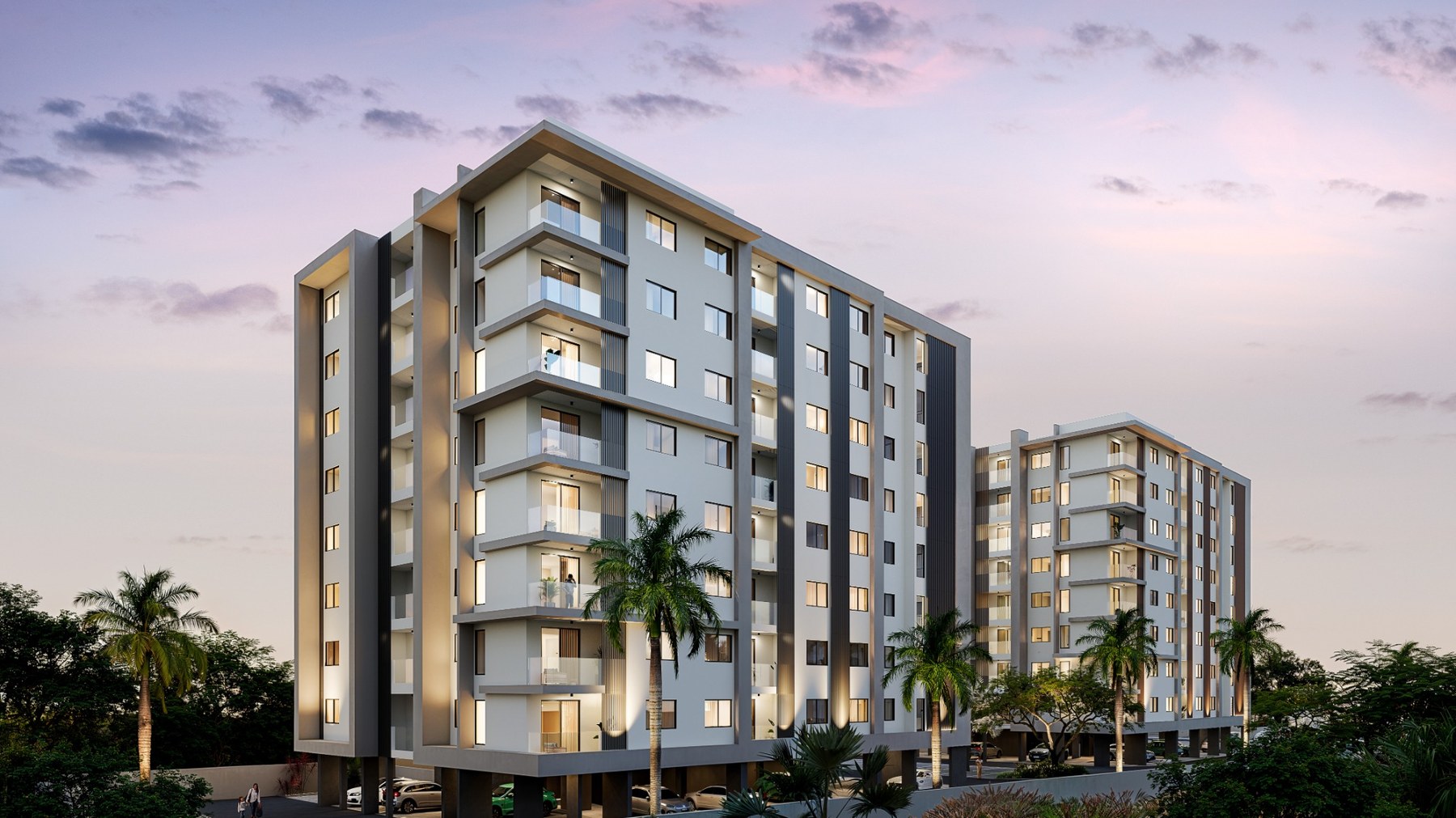 The Dualis Apartments tower view